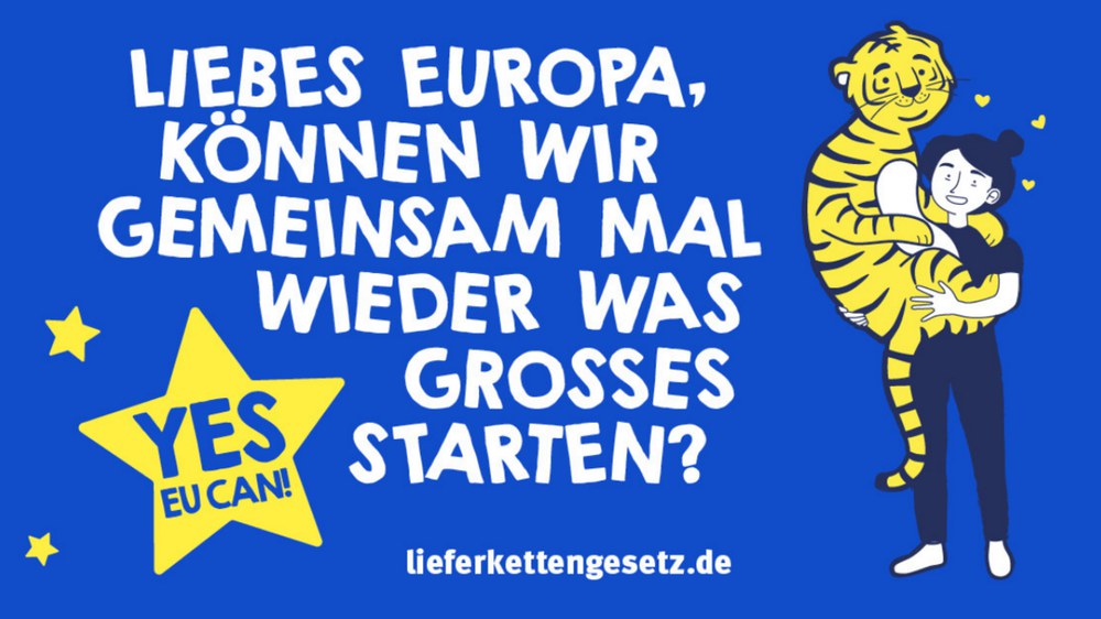 Neue Kampagne der Initiative Lieferkettengesetz: #yesEUcan! - Petition an Bundeskanzler Olaf Scholz