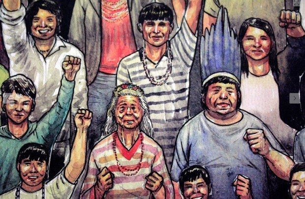 Comic über den Kampf der Guarani São Paulos