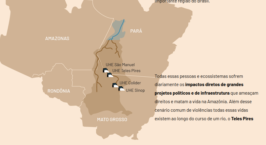 Neue Kampagne gegen Staudämme und Wasserstraßen am Fluss Teles Pires