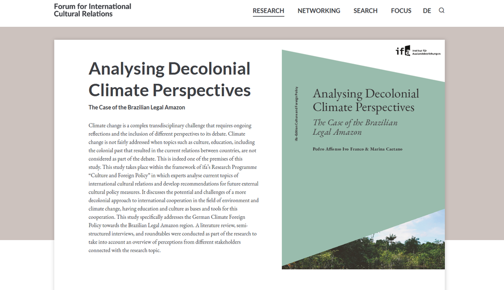 Neue Studie: Analyse dekolonialer Klimaperspektiven - Der Fall des brasilianischen Amazonasgebiets