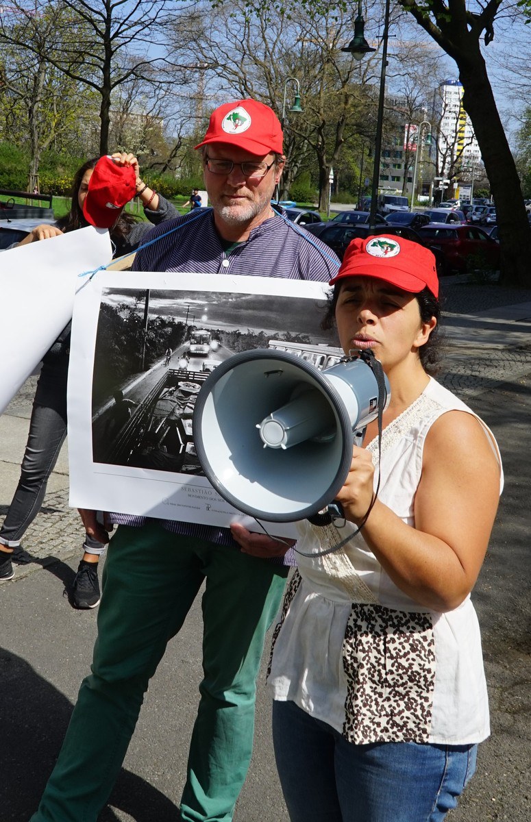 Protestaktion vor der brasilianischen Botschaft