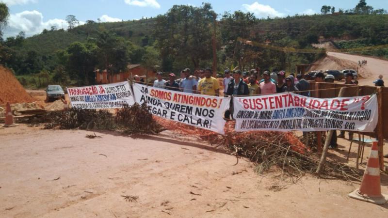 Proteste in Minas gegen Bergbauunternehmen Anglo American